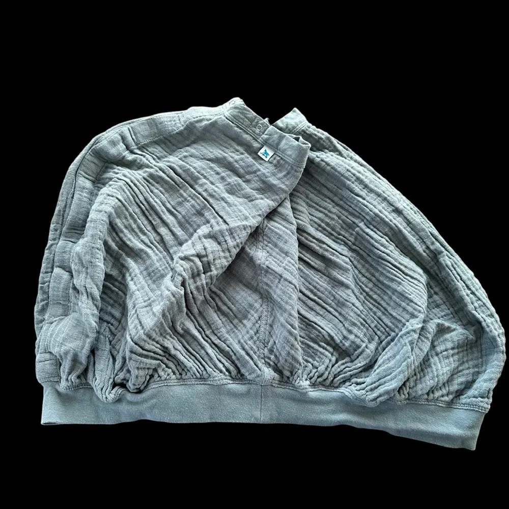 Stretchy Muslin Car Seat Cover for Kids - Dusty Blue